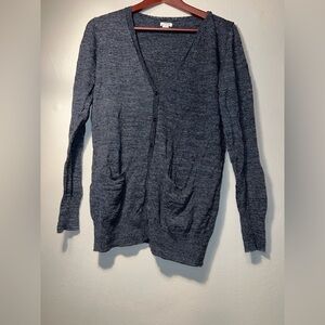 J. Crew Men's Charcoal Cardigan Sweater